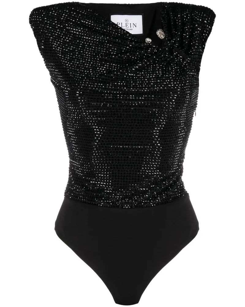 Philipp Plein Body mit Kristallen - Schwarz Schwarz