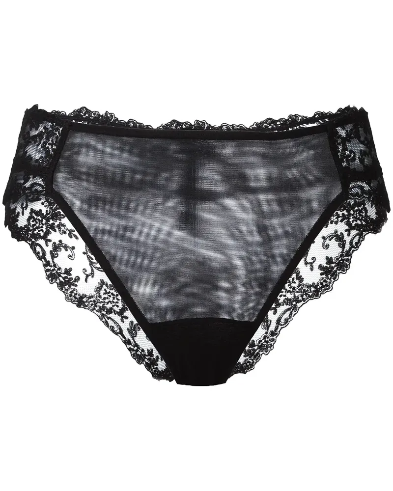 La Perla Mittelgroßer 'Floral Vibes' Slip - Schwarz Schwarz