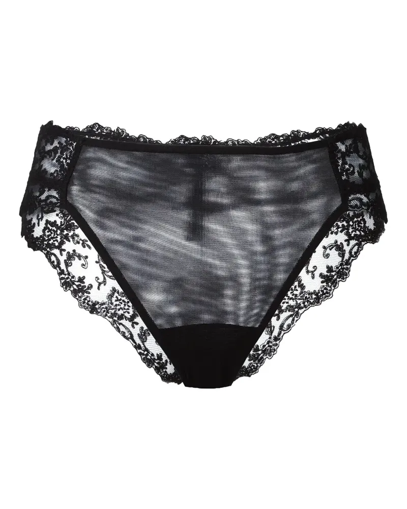 La Perla Mittelgroßer 'Floral Vibes' Slip - Schwarz Schwarz