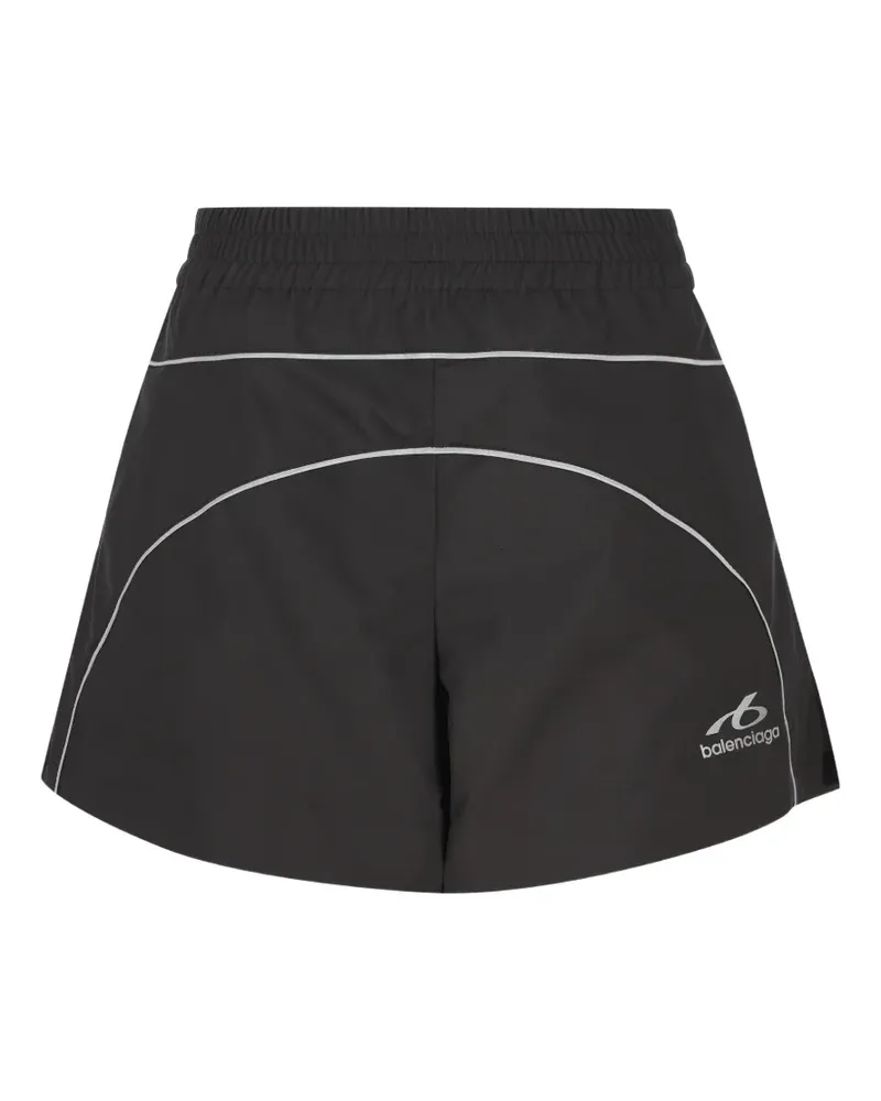 Balenciaga piped logo-print shorts - Schwarz Schwarz