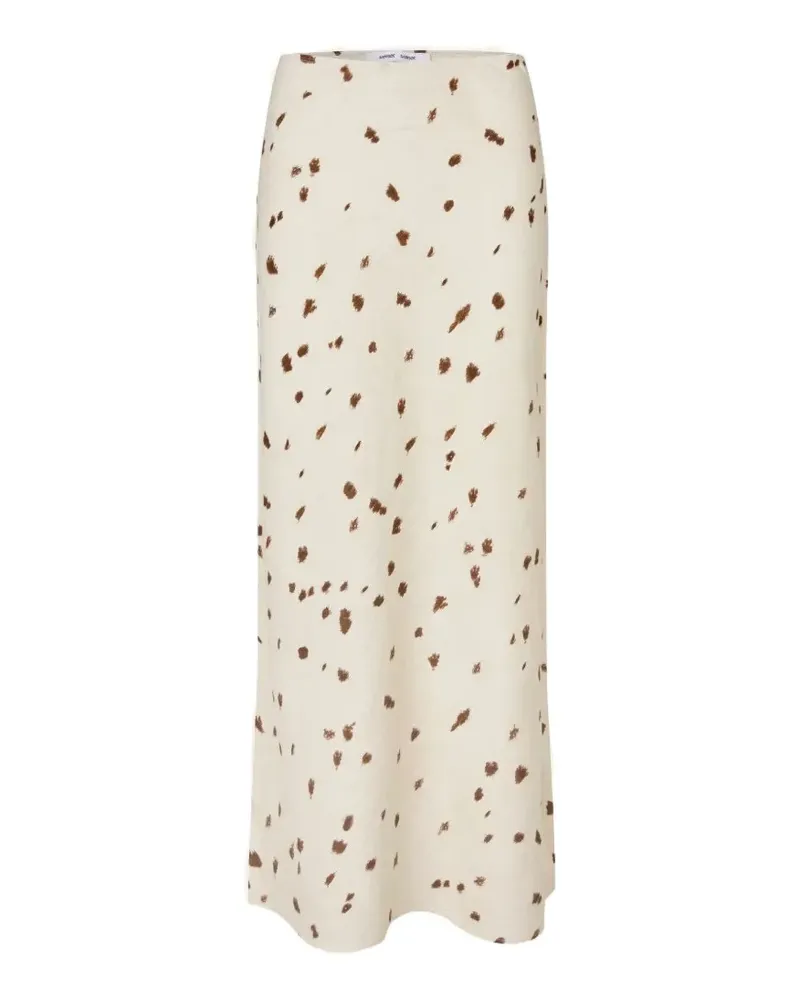 Samsøe & Samsøe Saagneta dot-print skirt - Nude Nude