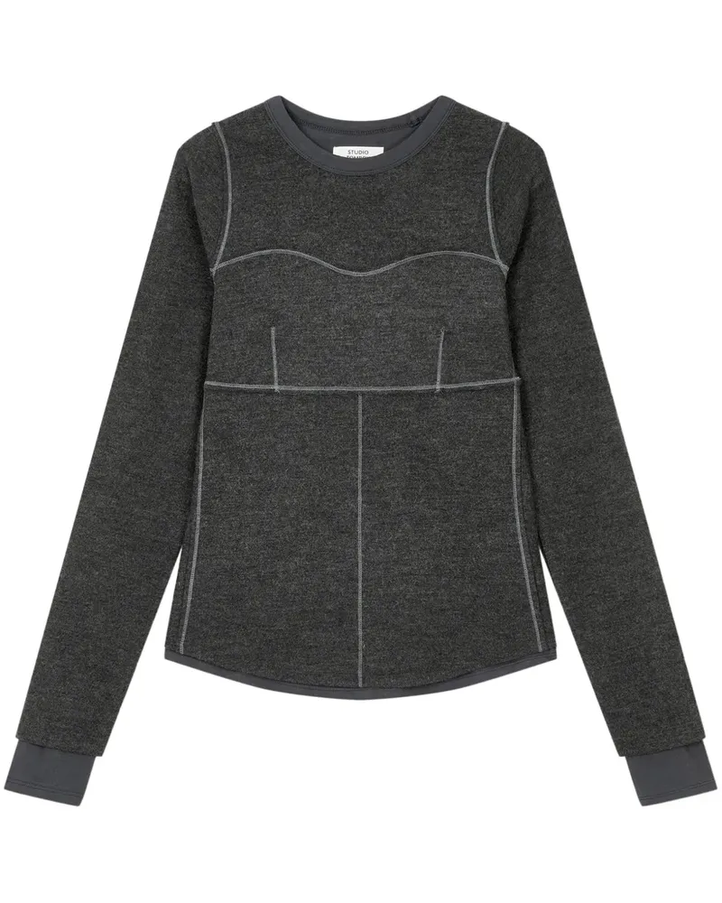 STUDIO TOMBOY T-Shirt im Layering-Look - Grau Grau
