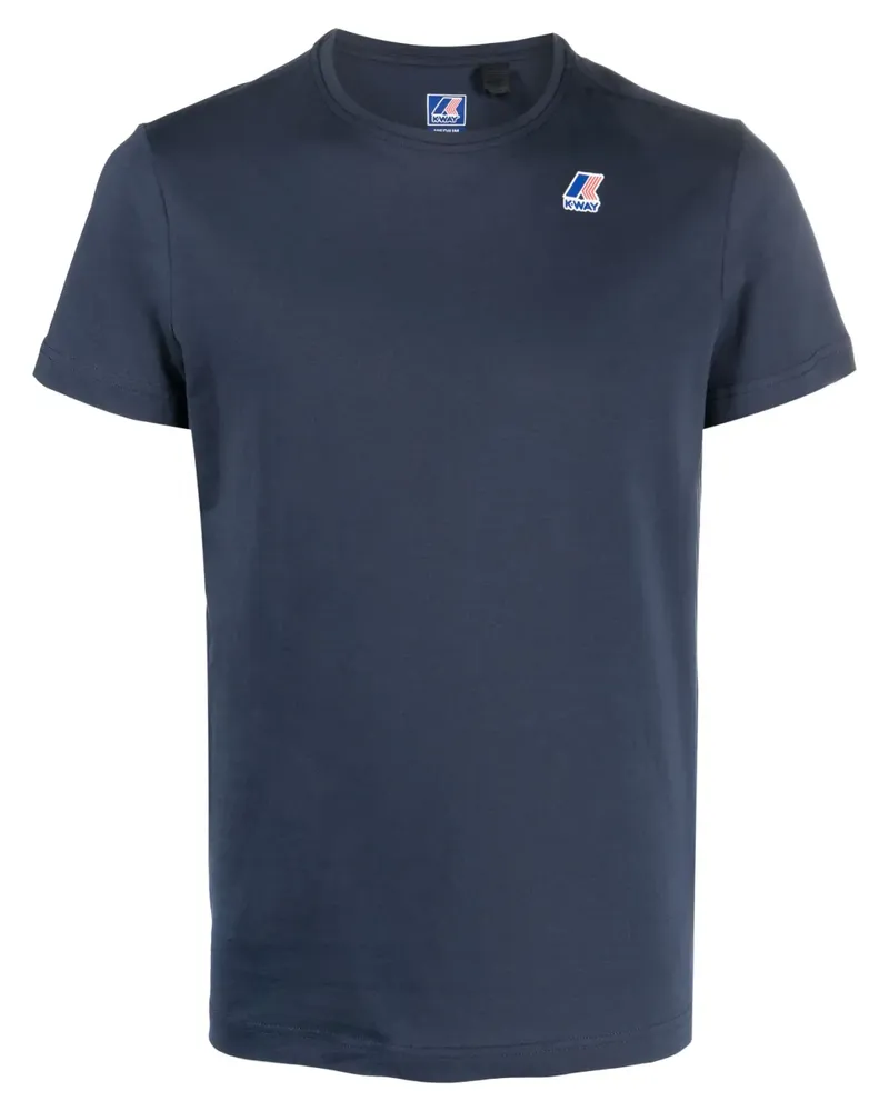 K-Way T-Shirt mit Logo-Print - Blau Blau