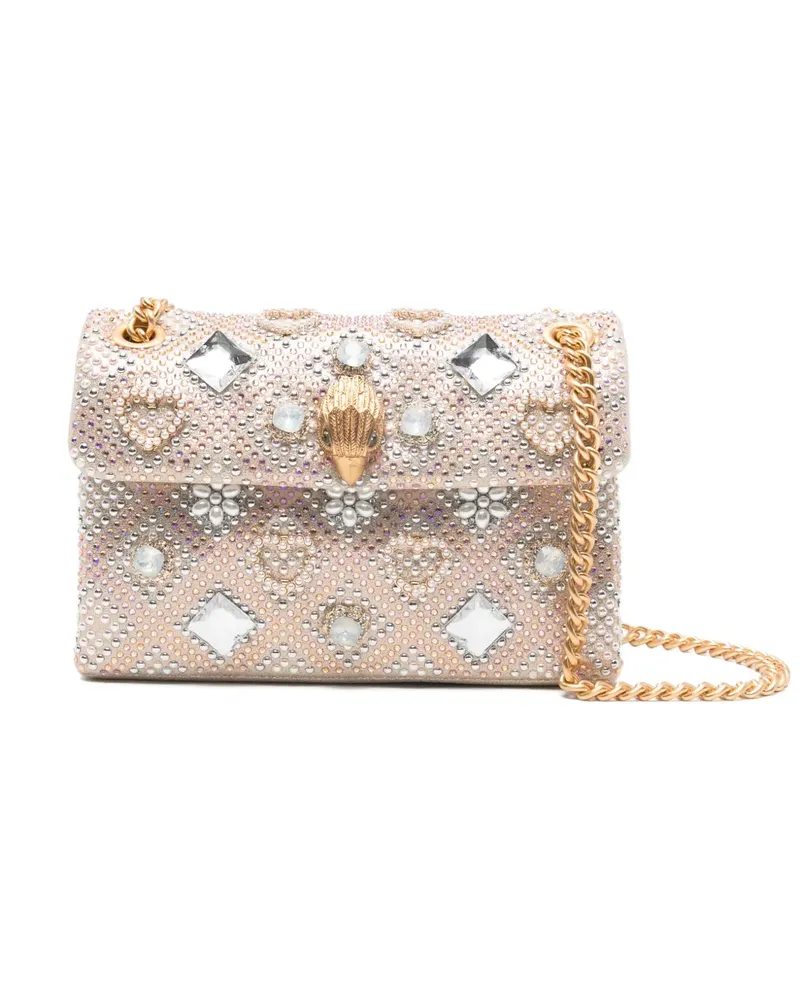 Kurt Geiger Kensington embellished chain shoulder bag - Nude Nude