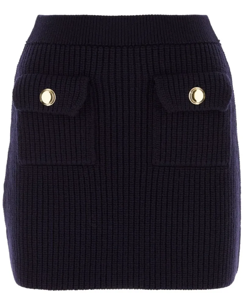 Miu Miu Gerippter Minirock - Blau Blau