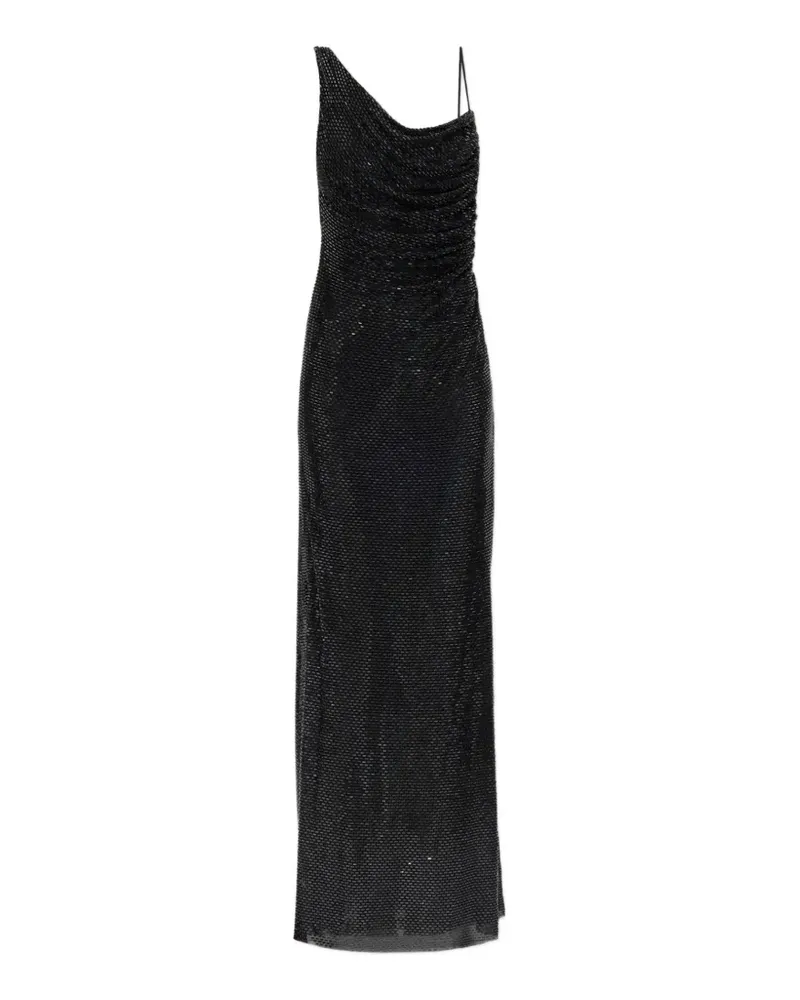 Self-Portrait bead-embellished cowl-neck maxi dress - Schwarz Schwarz