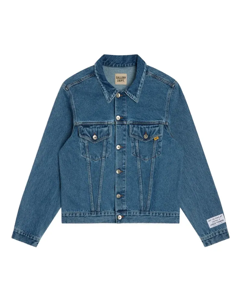 GALLERY DEPT. Andy logo-print washed denim jacket - Blau Blau