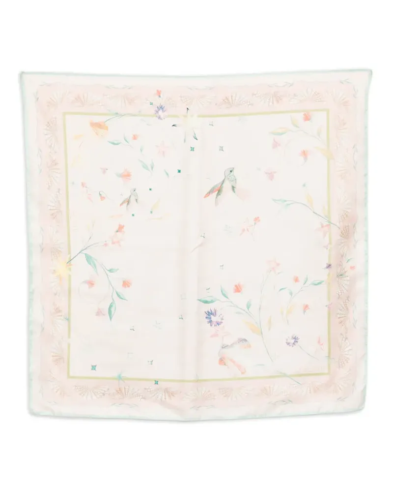 forte_forte floral-print silk scarf - Rosa Rosa