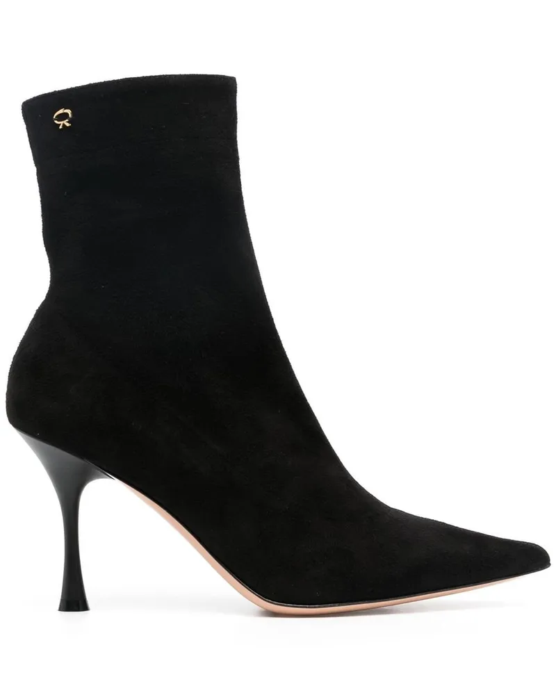 Gianvito Rossi Dunn Wildlederstiefel 85mm - Schwarz Schwarz