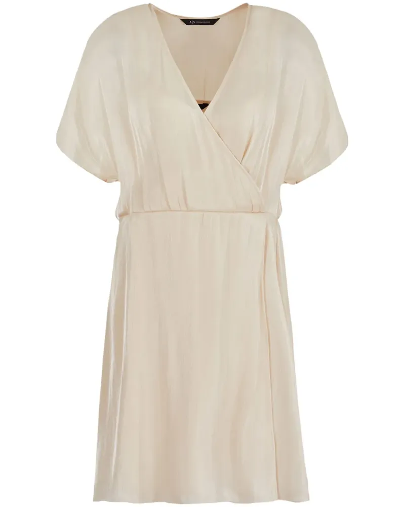 Armani Exchange Gewickeltes Chiffon-Minikleid - Nude Nude