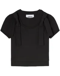 AMBUSH T-Shirt aus Bio-Baumwolle im Layering-Look Schwarz