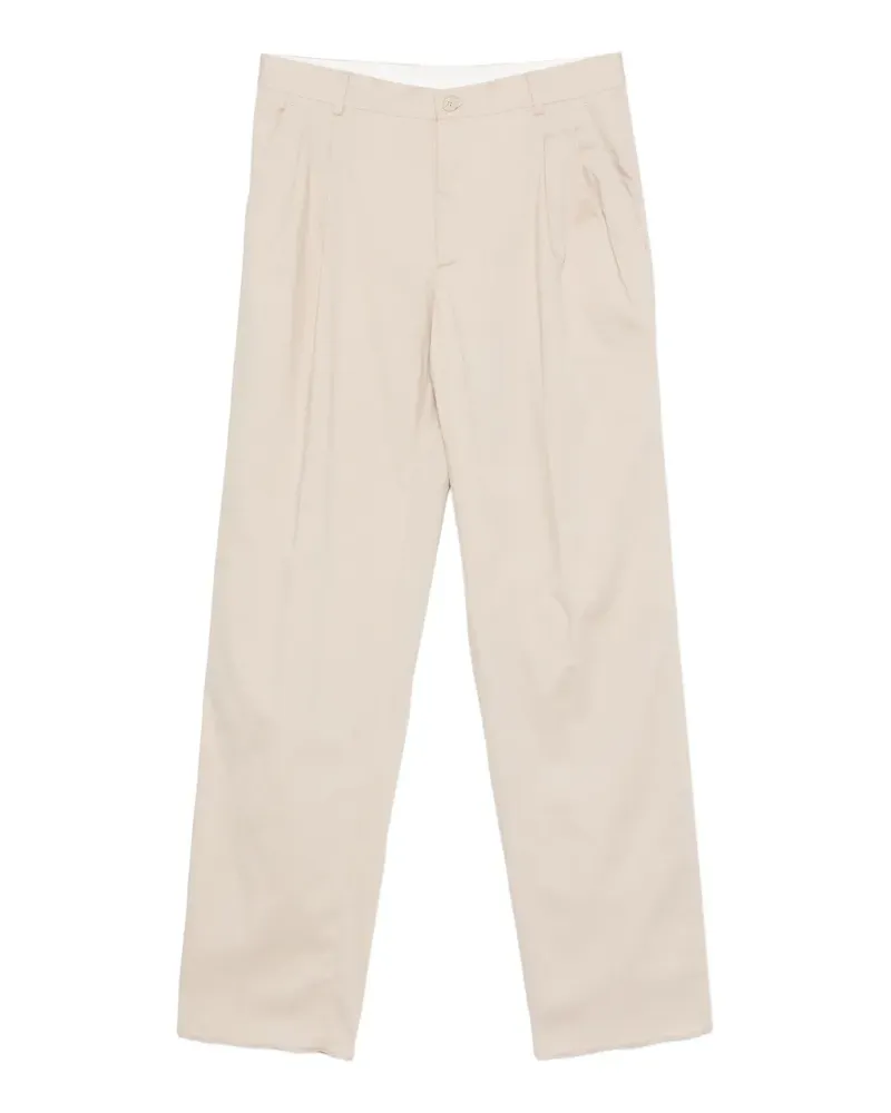 Manuel Ritz pleated-detail straight-leg trousers - Nude Nude