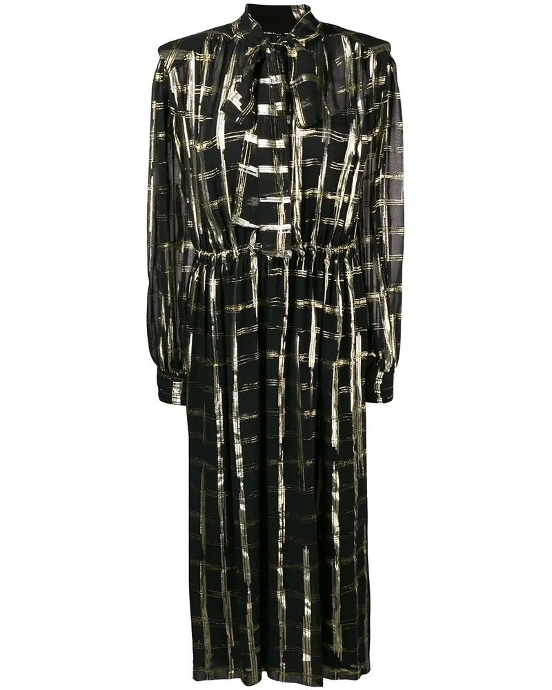 Alberta Ferretti Hemd mit Karomuster - Schwarz Schwarz