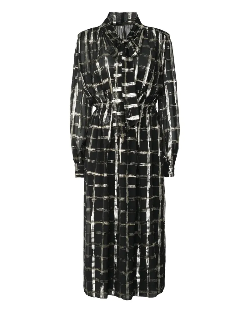 Alberta Ferretti Hemd mit Karomuster - Schwarz Schwarz