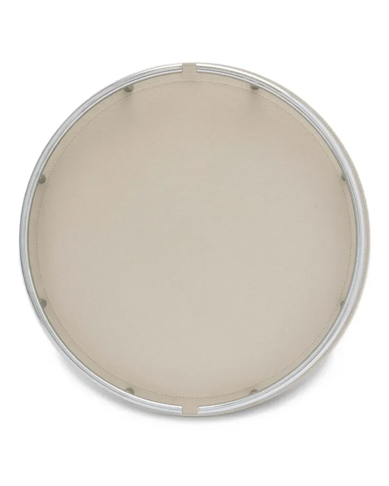 Giobagnara Circus leather metal-rail tray - Nude Nude