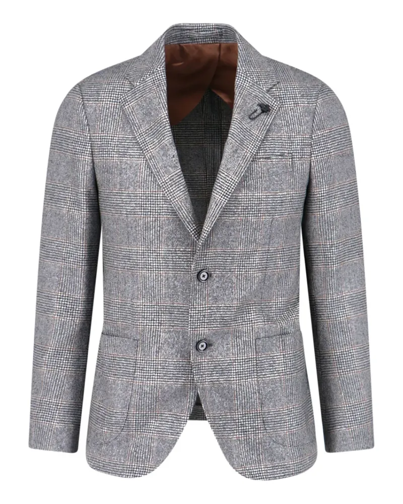 LARDINI single-breasted wool blazer - Grau Grau