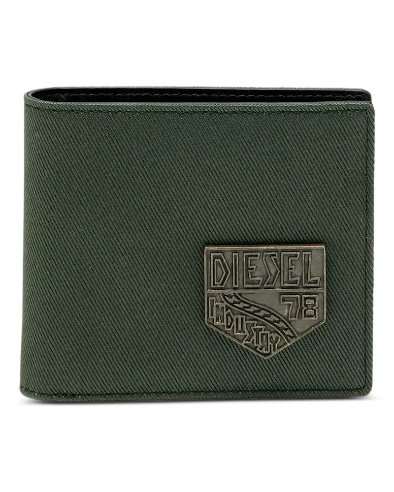 Diesel Portemonnaie mit Logo-Patch - Grün Grün