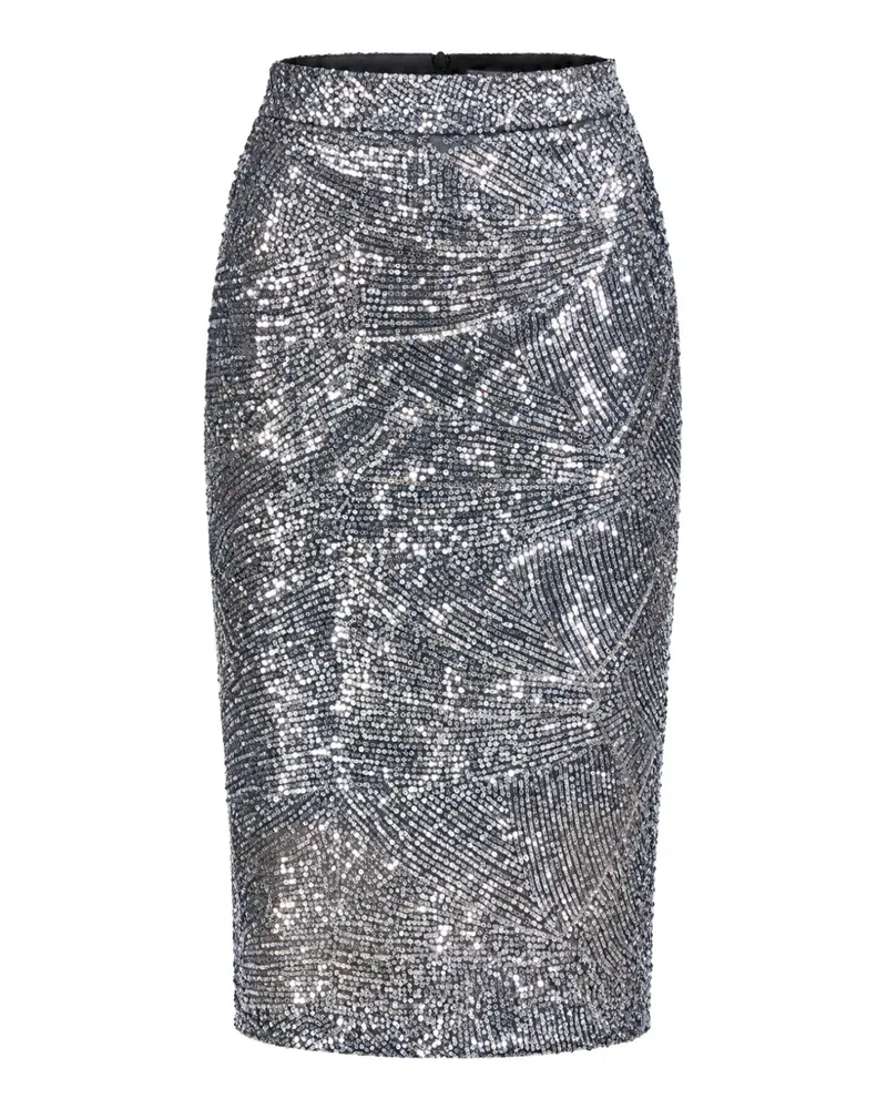 Kaos sequin-embellished pencil midi skirt - Silber Silber
