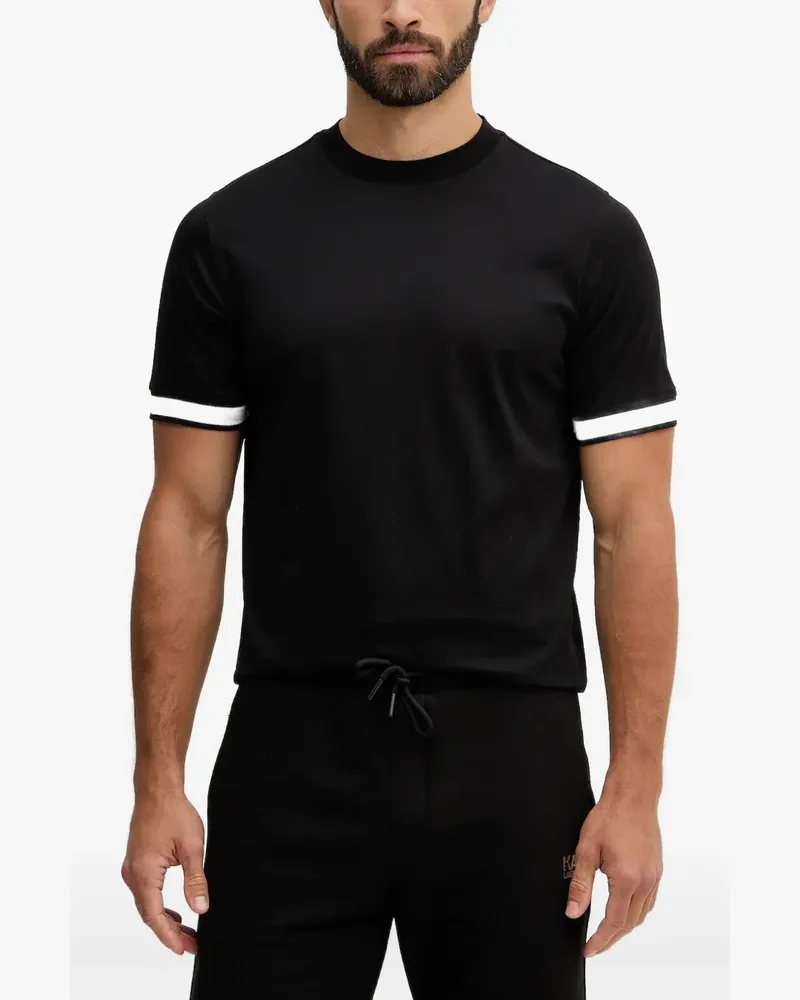 Karl Lagerfeld contrast T-shirt - Schwarz Schwarz