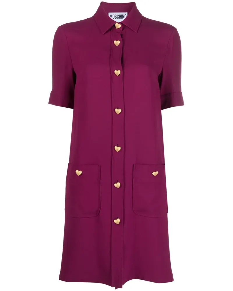 Moschino Minikleid mit kurzen Ärmeln - Violett Violett