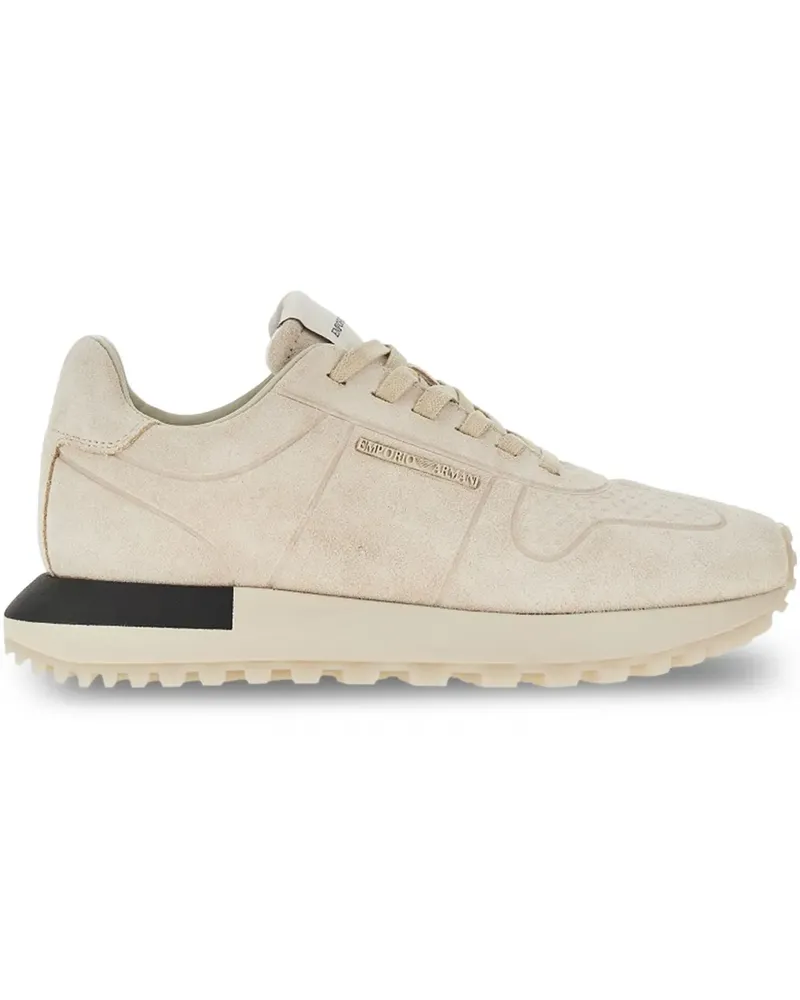 Emporio Armani Sneakers aus Wildleder - Nude Nude