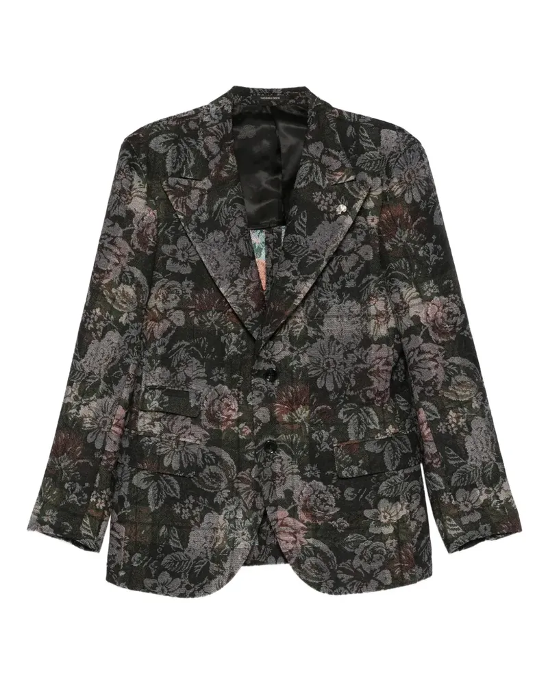 Gabriele Pasini Sakko mit Blumenmuster - Schwarz Schwarz