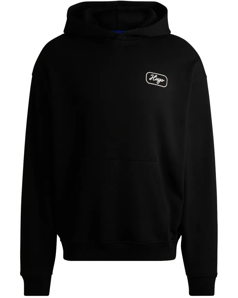 HUGO BOSS Hoodie mit Logo-Print - Schwarz Schwarz
