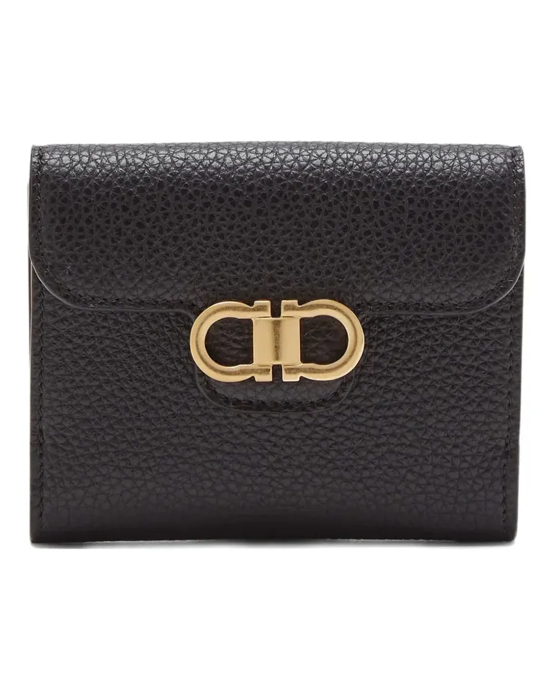 Ferragamo Portemonnaie mit Gancini-Detail - Schwarz Schwarz