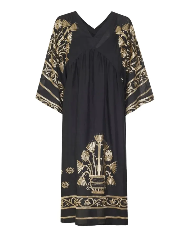 Greek Archaic Kori Crete dress - Schwarz Schwarz