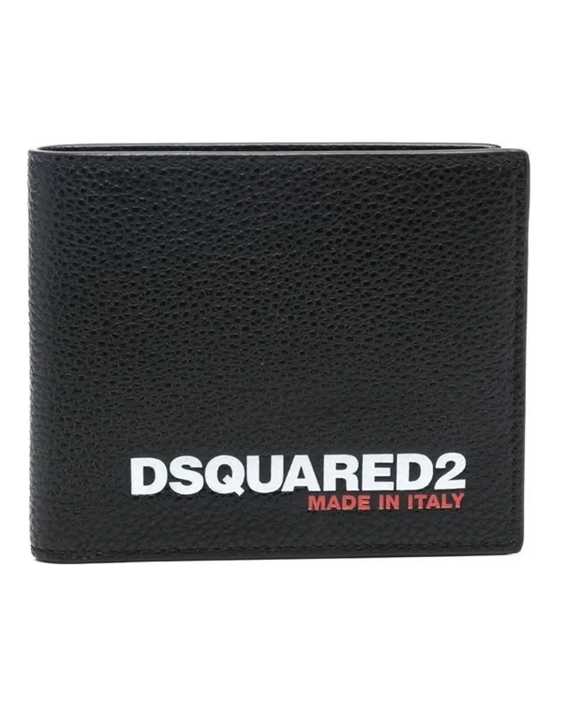 Dsquared2 Portemonnaie mit Logo-Print - Schwarz Schwarz