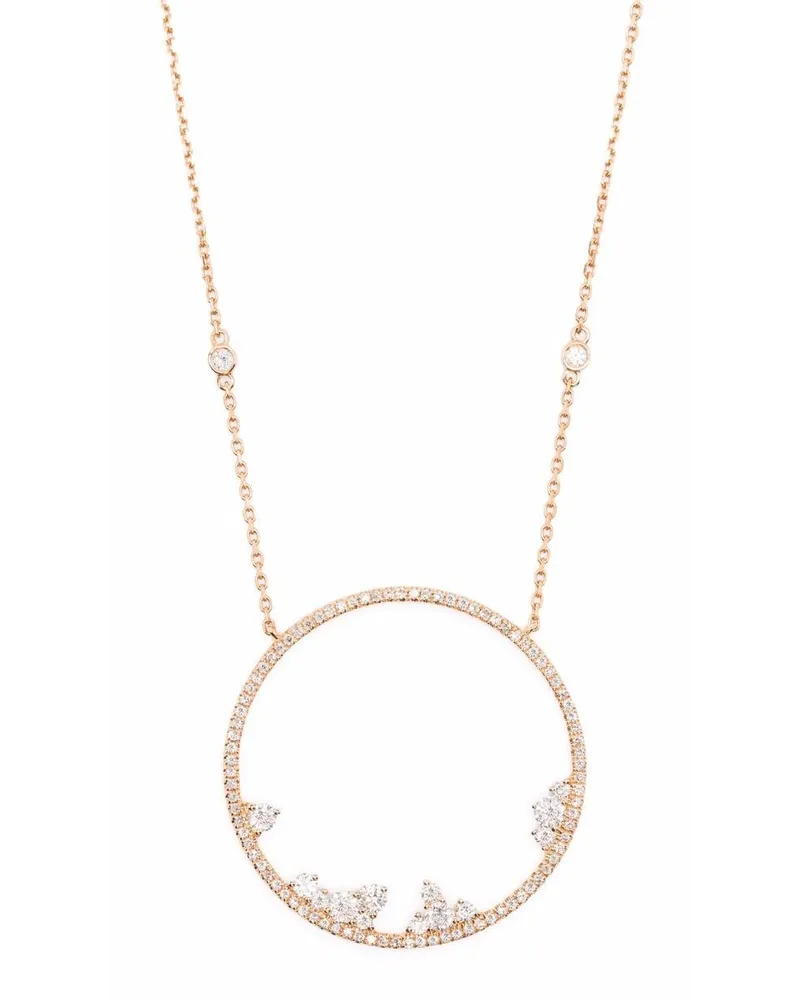 DJULA 18kt Rotgoldhalskette mit Diamanten - Rosa Rosa