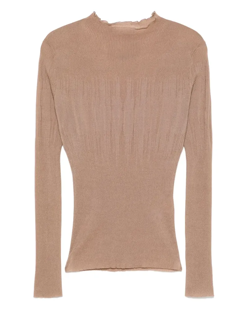 Feng Chen Wang Fein gerippter Pullover - Braun Braun