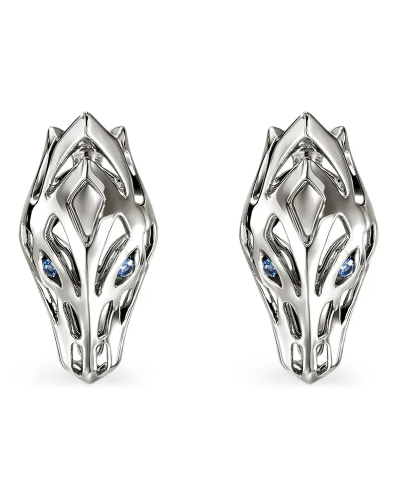 John Hardy Sterling Silver Naga Earrings - Silber Silber