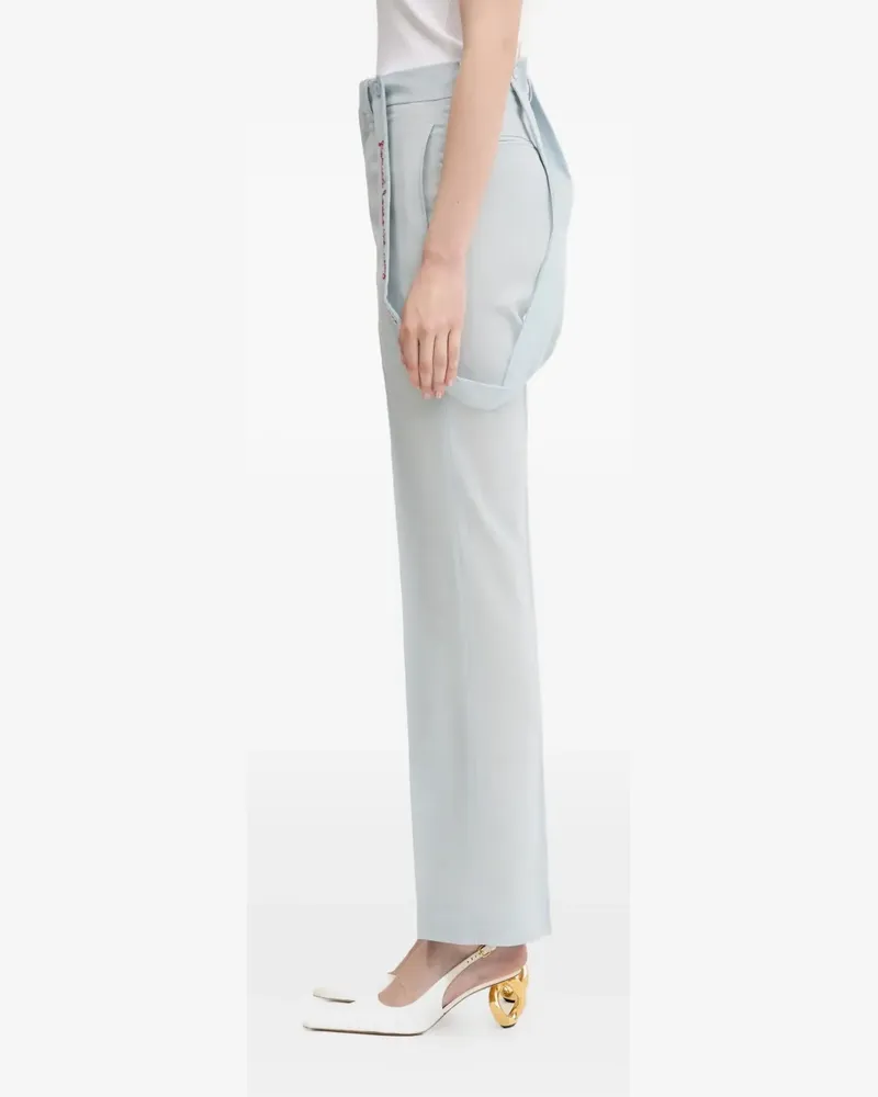 Fiorucci Bestickte Hose mit Hosenträgern - Blau Blau
