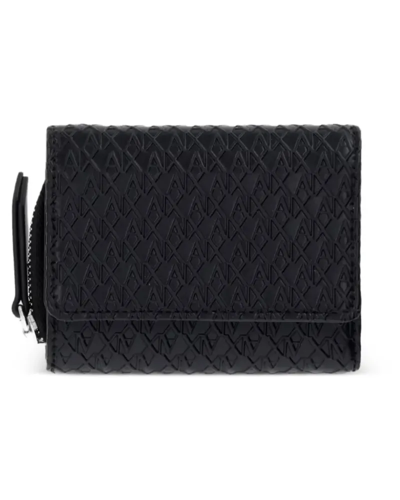 Armani Exchange logo-debossed wallet - Schwarz Schwarz