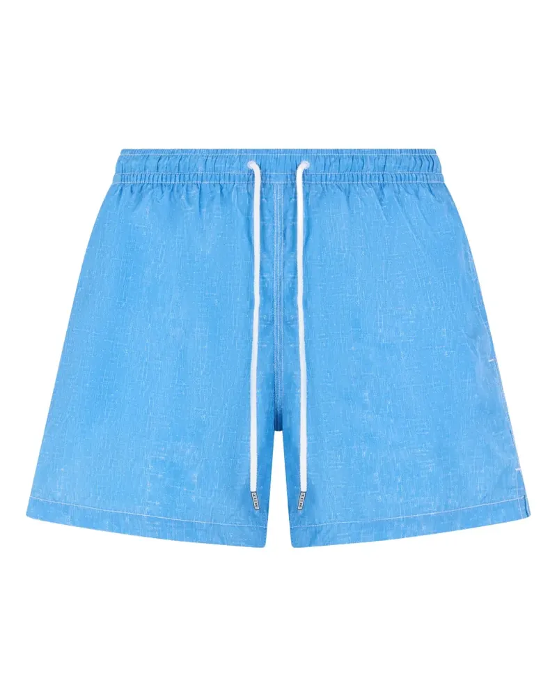 Fedeli logo-patch drawstring swim shorts - Blau Blau