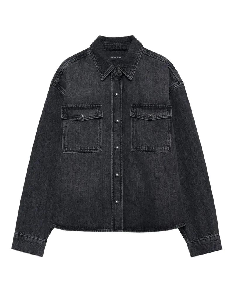 Anine Bing Paxton double-pocket denim shirt - Schwarz Schwarz