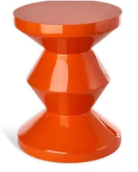 POLSPOTTEN Zig Zag Hocker Orange