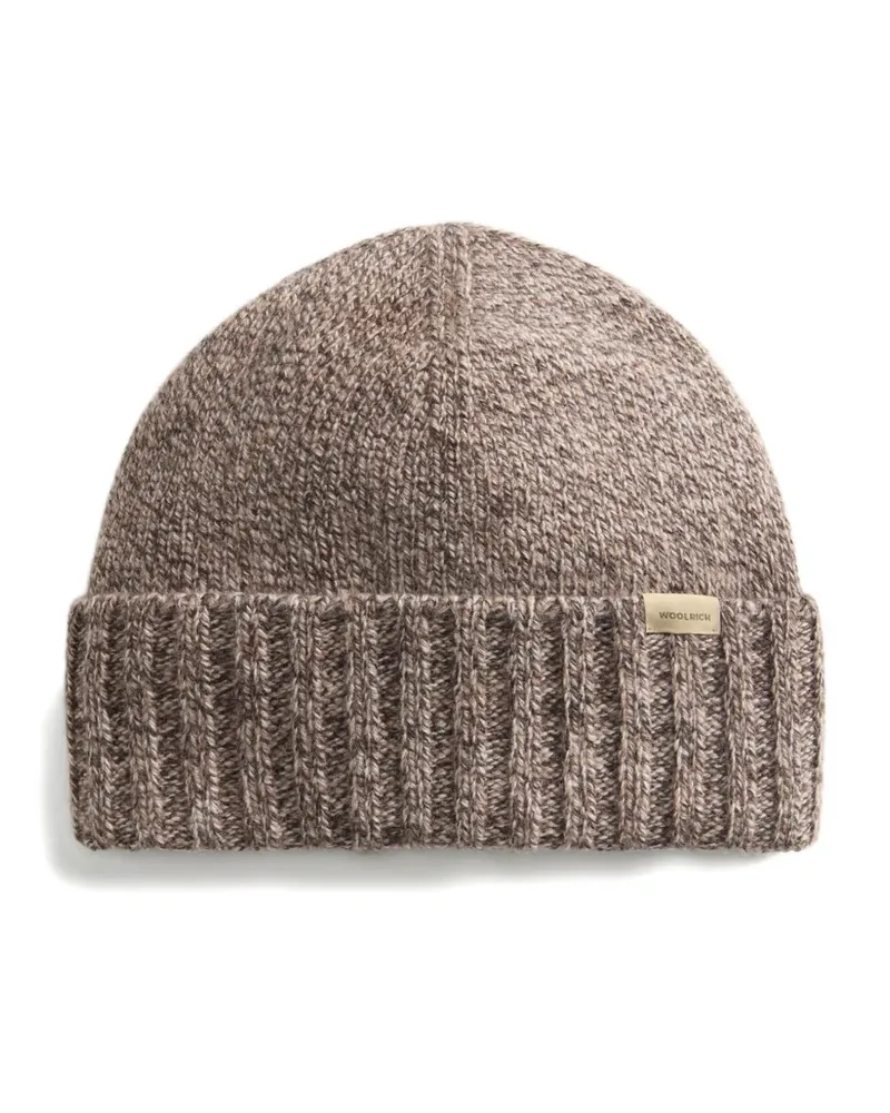 Woolrich Beanie mit gerippter Krempe - Nude Nude