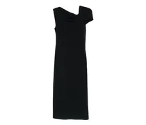 Drapiertes One-Shoulder-Kleid - Schwarz