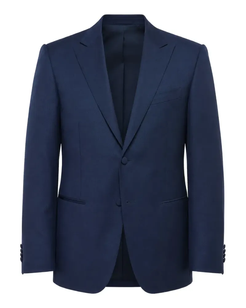 Corneliani notch-lapel single-breasted blazer - Blau Blau