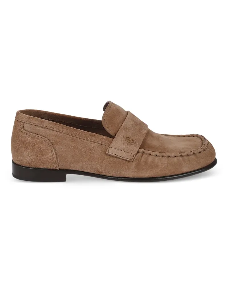 Jimmy Choo Ellis Penny-Loafer aus Wildleder - Nude Nude