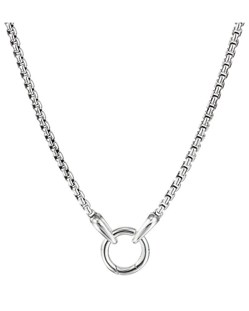 David Yurman Smooth Amulet Box Chain Halskette aus Sterlingsilber 2,7mm Silber