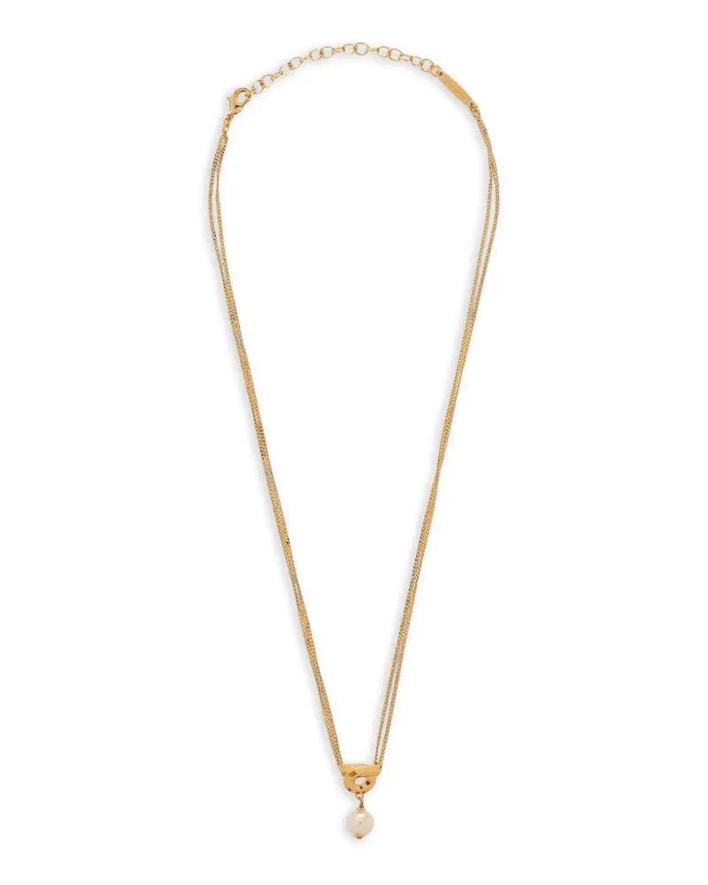Ferragamo Gancini Halskette mit Kunstperlen - Gold Gold