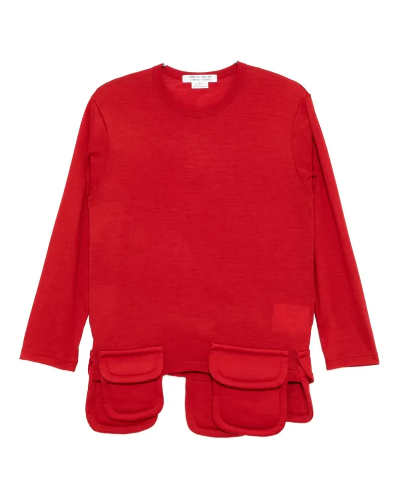 Comme des Garçons Oberteil aus Wolle - Rot Rot