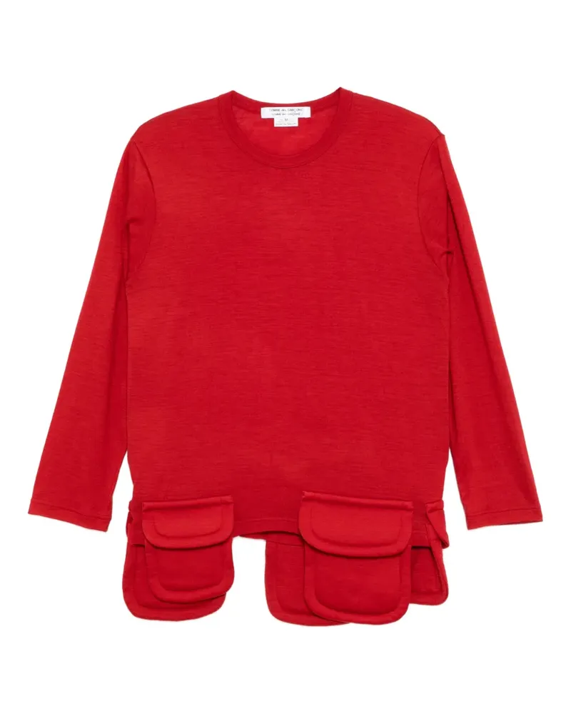 Comme des Garçons Oberteil aus Wolle - Rot Rot