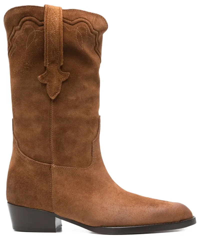 Paris Texas Hilda Stiefel aus Wildleder 40mm - Braun Braun