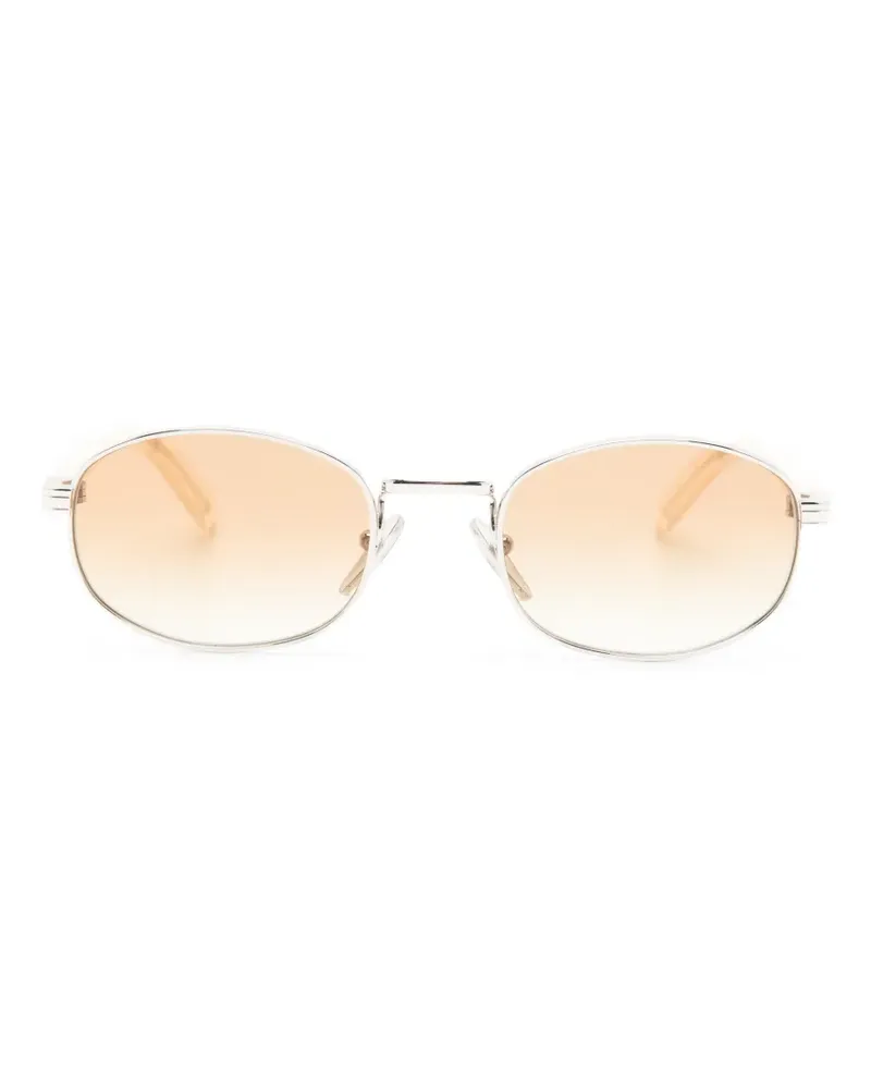 Prada Sonnenbrille mit ovalem Gestell - Silber Silber