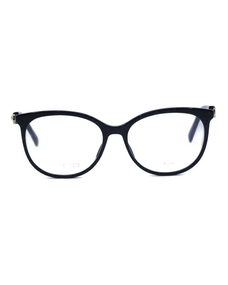 Jimmy Choo glitter-effect square-frame glasses - Schwarz Schwarz