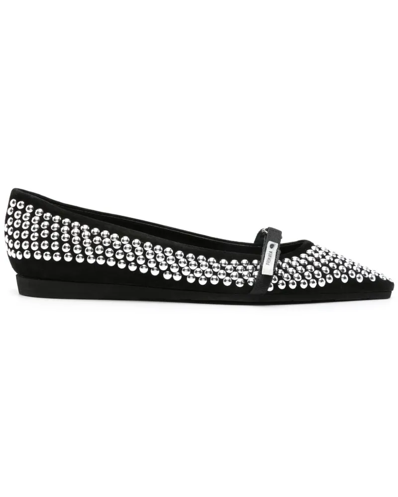 Premiata Ballerinas mit Nieten - Schwarz Schwarz